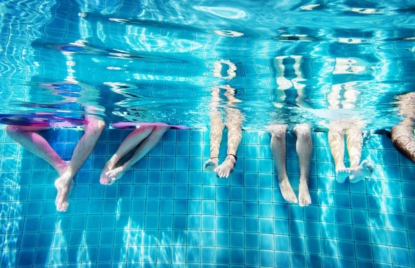 Group of people legs underwater, original photoset