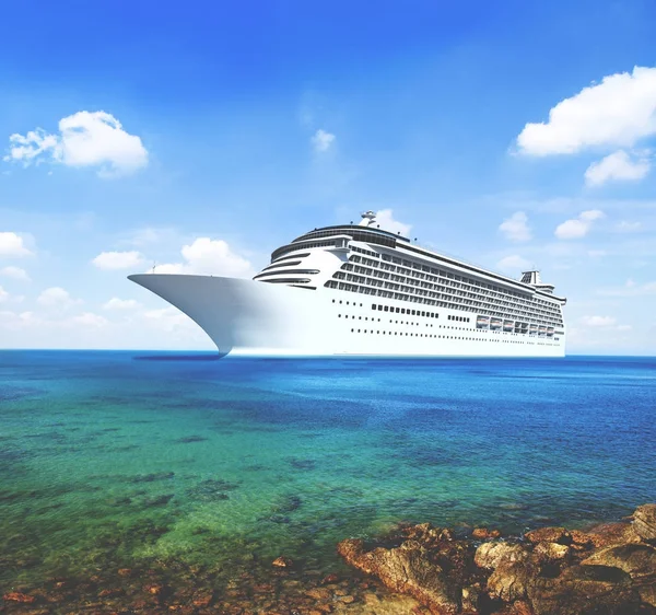 Sea Route Cruise Skyline Summer Concept Fotoset Originale — Foto Stock