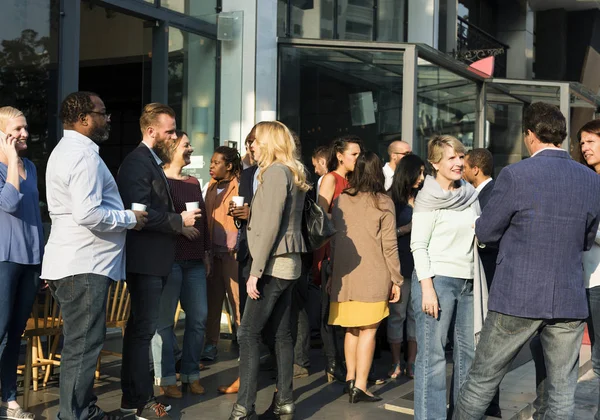 İş parti grup çeşitlilik insan, orijinal ile photoset 