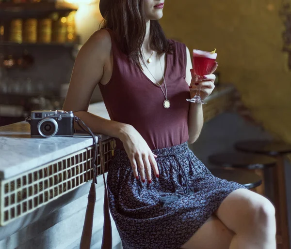 Photographer girl with Camera — Stock Photo, Image