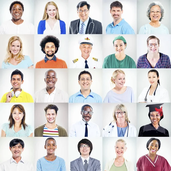 Portrait of Mixed Occupations People — Stock Photo, Image
