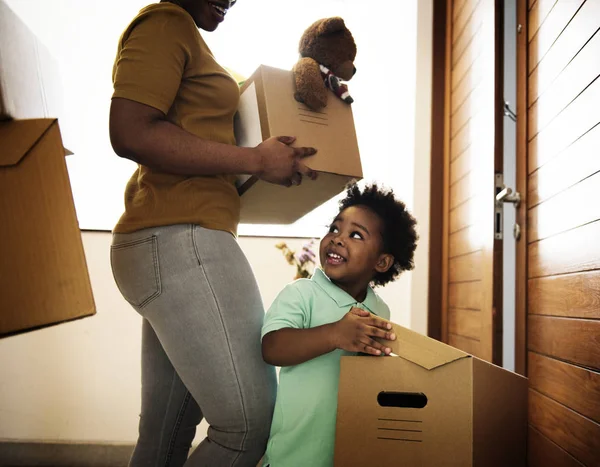Black family moving in to new house, original photoset
