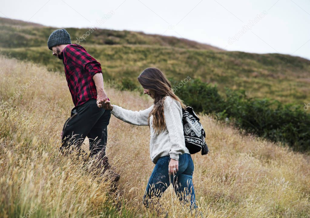 Young couple outdoors