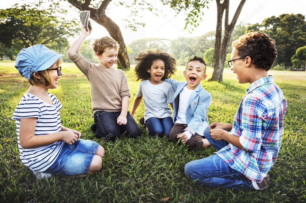 Happy kids in the park, original photoset