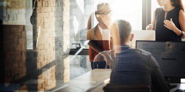 Çeşitlilik işçiler, çalışma kavramı, özgün photoset office iş adamları