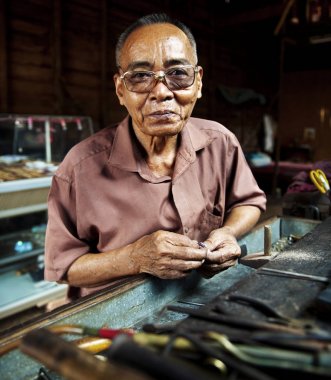 Kamboçya bir adam, özgün portresi photoset