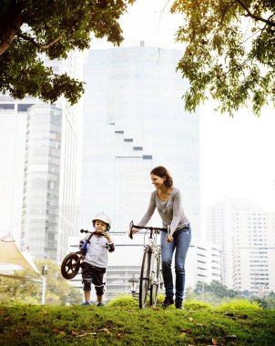 Anne ve oğlu Bisiklet Park, özgün Bisiklete binme photoset