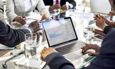 Bir grup, uluslararası iş insanlar Are Having bir toplantı, özgün photoset