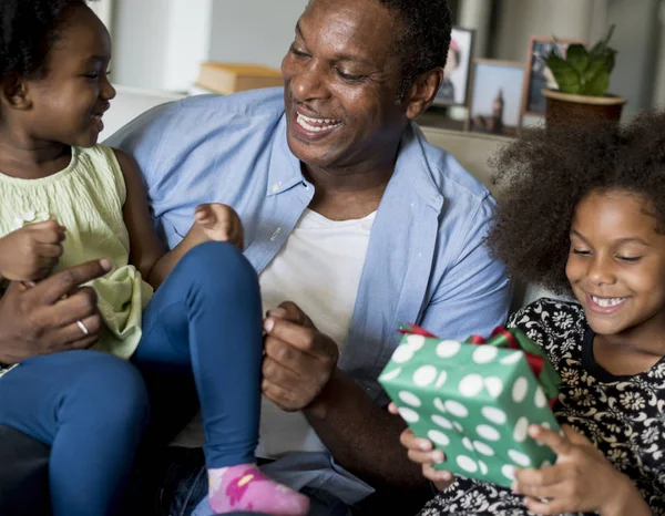 Afrikanska Familj Har Fantastisk Tid Tillsammans Original Fotosätta — Stockfoto