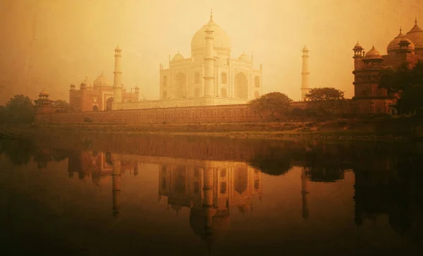 Ταζ Μαχάλ Διάσημο Μέρος Της Ινδίας Αρχικό Photoset — Φωτογραφία Αρχείου