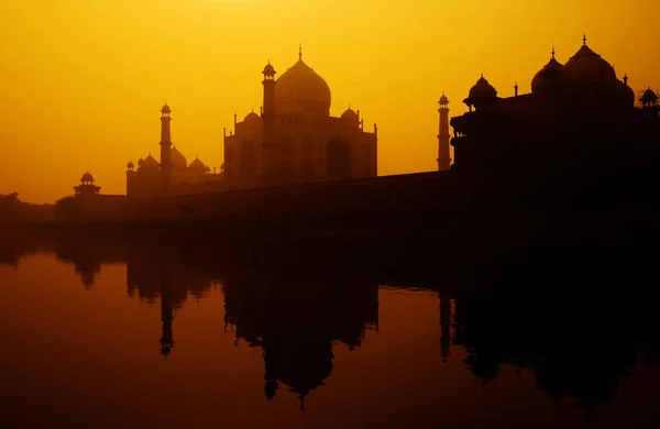 Taj Mahal Indie Původních Světově Proslulým Místem Sada Fotek — Stock fotografie