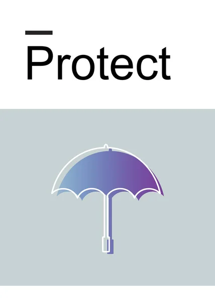 Protection Illustration Umbrella Original Photoset — Stock Photo, Image