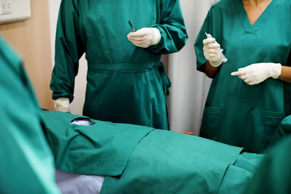 Los Médicos Están Preparando Para Una Operación Fotoset Original — Foto de Stock