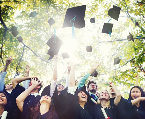 Diversity Students Graduation Success Celebration — Stock Photo, Image