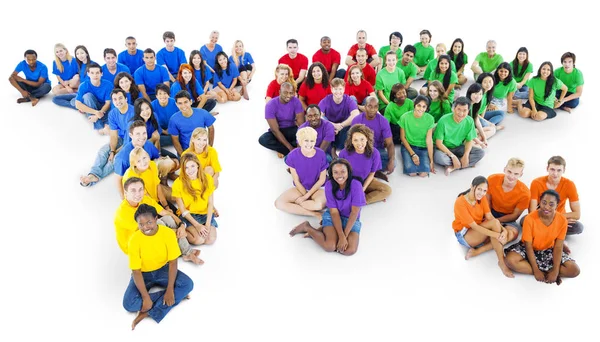 Large group of people of divers — Stock Photo, Image