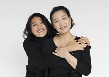 Kore anne ve kızı, özgün portresi photoset