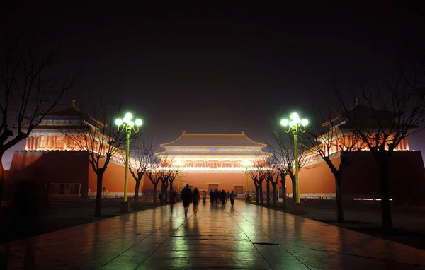 Ciudad Prohibida China Por Noche Fotoset Original — Foto de Stock