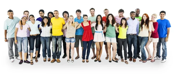 Large group of diverse people — Stock Photo, Image