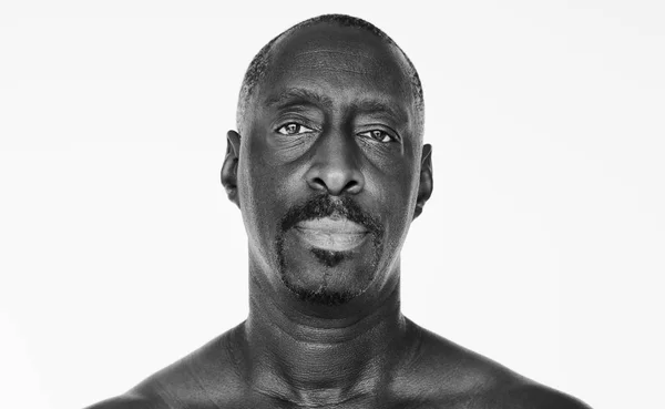 Африканский Человек Позирующий Студии Концепция Студийной Съемки — стоковое фото