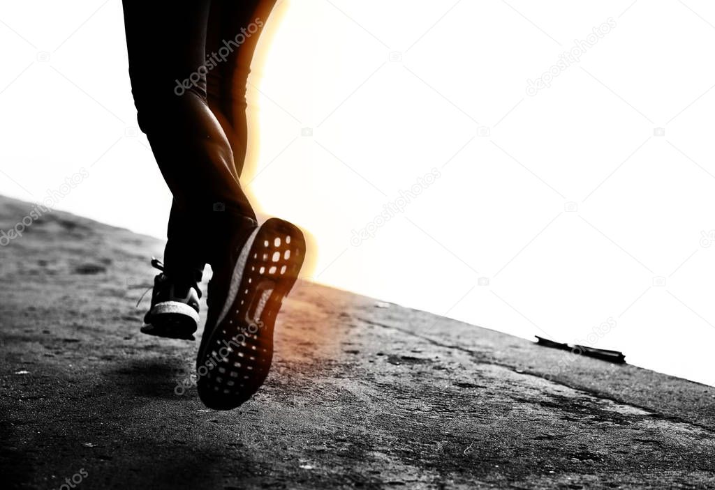 Closeup of shoes while running, original photoset