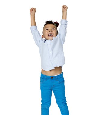 neşeli küçük Asya çocuk