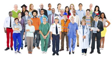 İnsanlar çeşitli karışık işgal