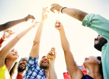 Farklı arkadaş grubu toplama birlikte, orijinal photoset