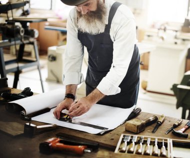 Onun worksop profesyonel araçlar, orijinal ile zanaatkâr photoset