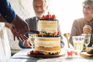 Çift el kesme düğün pastası, özgün photoset