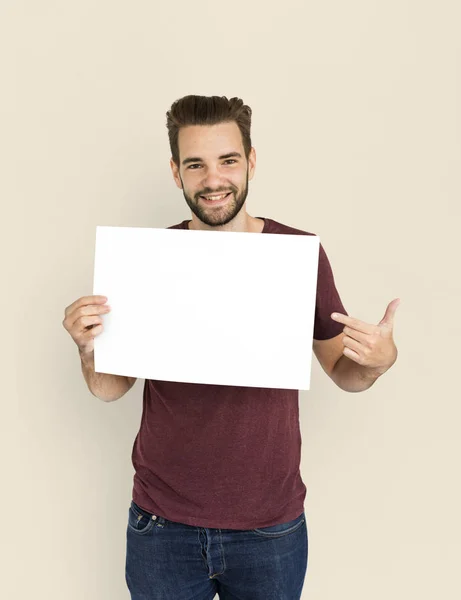 Engraçado homem posando em estúdio — Fotografia de Stock