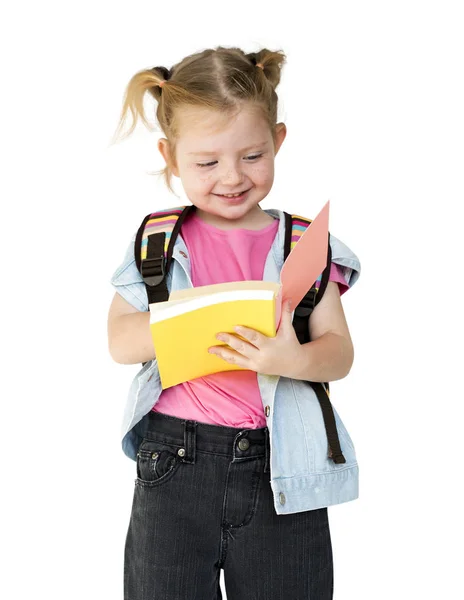 Bambina con libro — Foto Stock