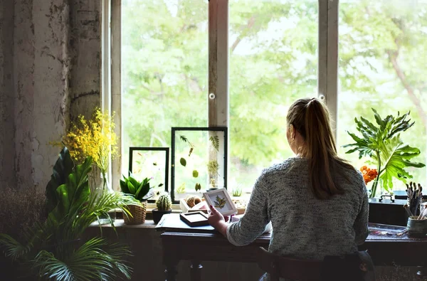 Kuru çiçekler, özgün çalışma kız photoset