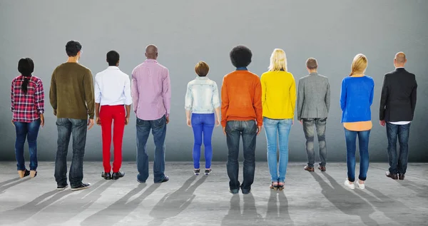 Group Diverse People Standing Together Original Photoset — Stock Photo, Image