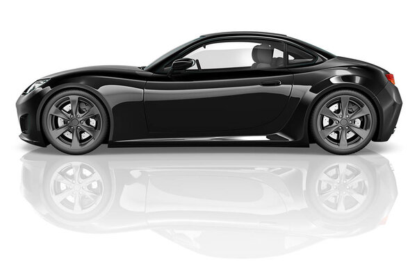 Illustration of a black car, original photoset