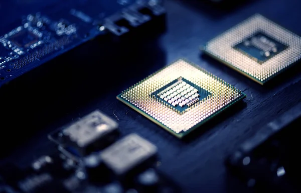 Bilgisayar işlemcisine yakın çekim
