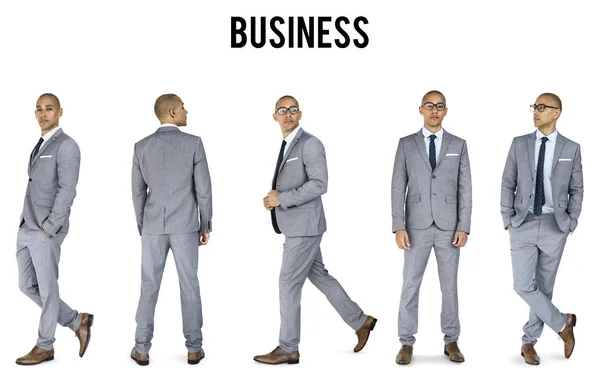 Business People Gesture Studio Isolato Fotoset Originale — Foto Stock