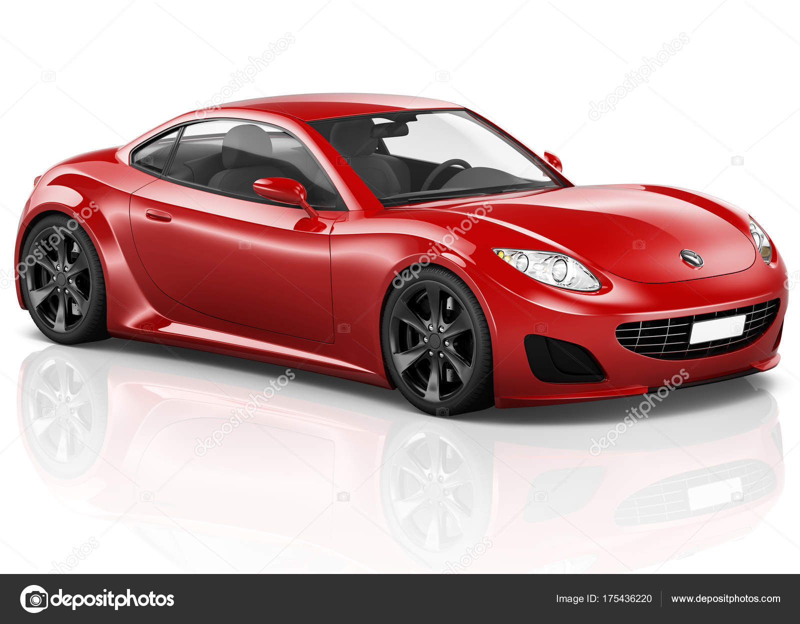 Illustration Red Car Isolated White Background Stock Photo by ©Rawpixel ...