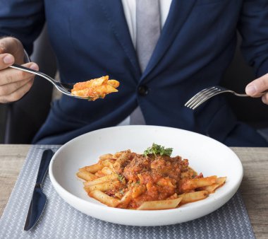 İş kişi kapalı yemek