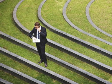 Telefonda, özgün işadamı photoset