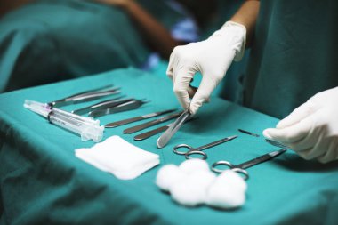 Doktor tıbbi araçlar işlemi için özgün hazırlama photoset