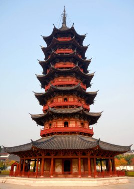 Ruiguang Ta (Pagoda), 3 yy kalma, Suzhou, Çin, özgün photoset