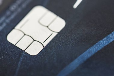 Kredi kartı çipi makro closeup çekim