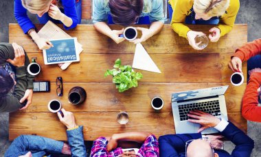 Toplantı bir iş sahip çeşitli Kişilik grubun, orijinal photoset