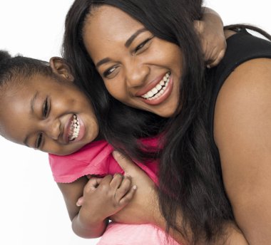 Bir anne ve kızı, orijinal portre photoset