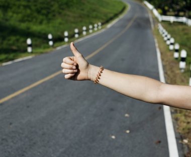 Kadın araba, özgün Hiking photoset
