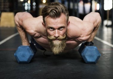 Aktif kişi spor egzersiz, özgün photoset