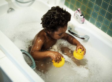 Afrika kökenli çocuk banyo, orijinal photoset