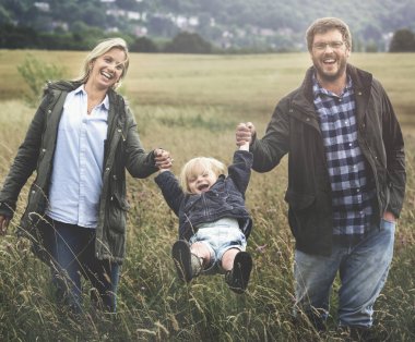 Park 'taki mutlu aile