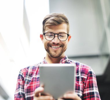 Yaşam tarzı bağlantı Tablet teknoloji kavramı, özgün photoset