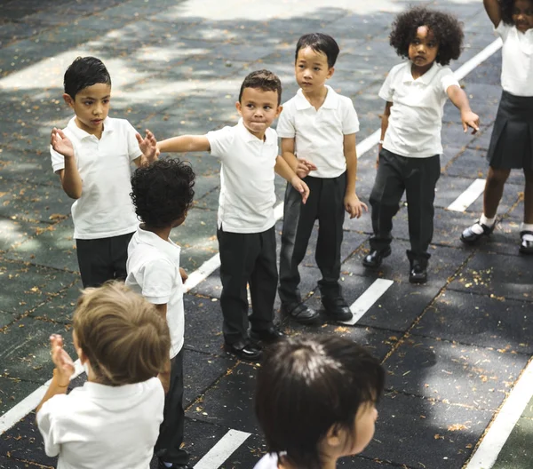 Niños Felices Escuela Primaria Fotoset Original — Foto de Stock